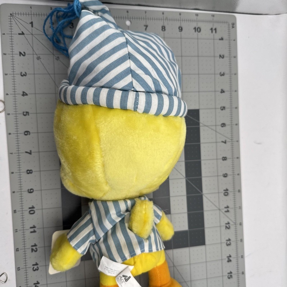1997 Vintage Tweety Bird Plush Bedtime Looney Tunes Warner Bros Pajamas With Tag - Picture 10 of 10